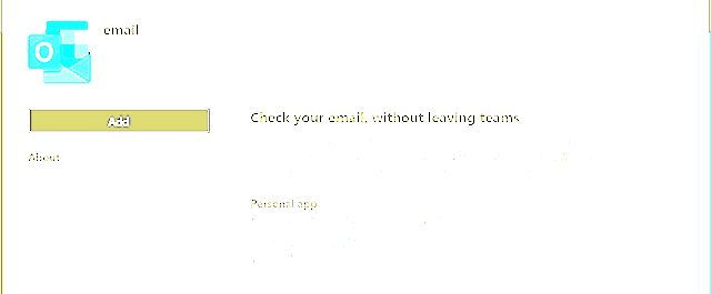 Añadir de una aplicación de correo electrónico y calendario de Outlook a los equipos de Microsoft